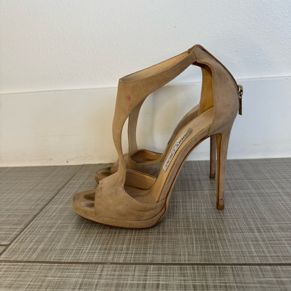 Jimmy Choo sandals high heels Size 7 (37.5) suede